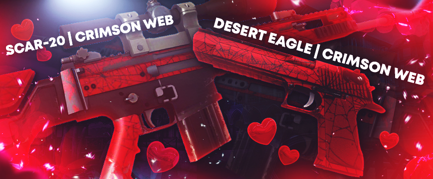 SCAR-20 Crimson Web and Desert Eagle Crimson Web