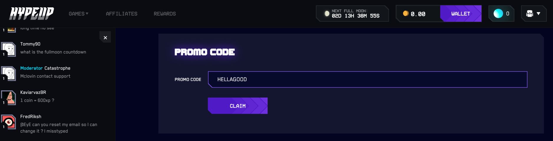 hypeup codes