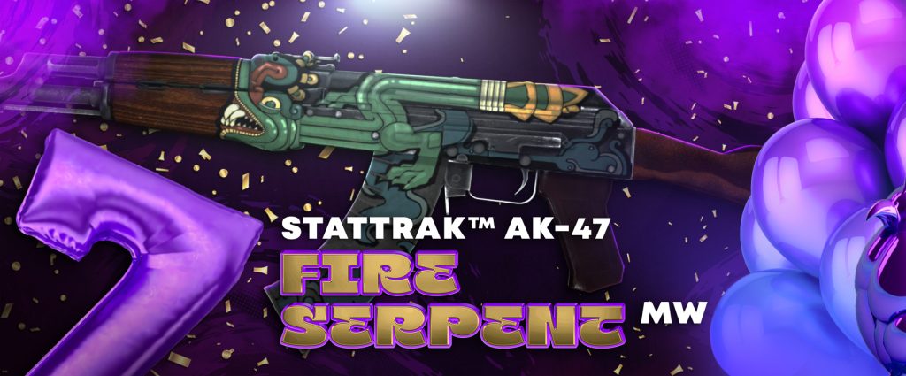 StatTrak™ AK-47 Fire Serpent (Minimal Wear) Case Battles