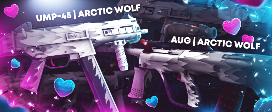 AUG Arctic Wolf and UMP-45 Arctic Wolf